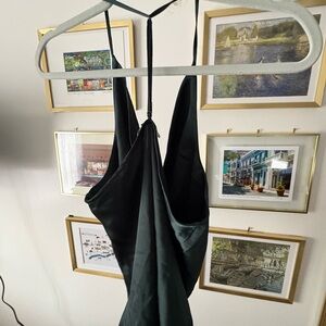 Abercrombie & Fitch Satin Green Bodysuit